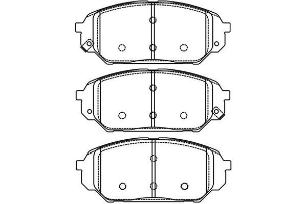 KAVO PARTS Комплект тормозных колодок, дисковый тормоз BP-3038